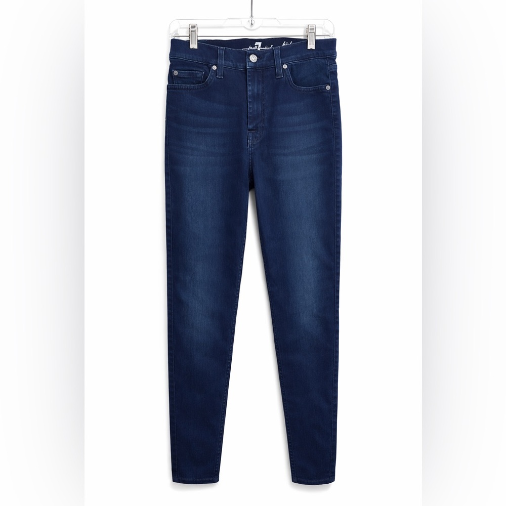 7 For All Mankind High Waist Ankle Gwenevere Jeans Size 27 Dark Wash